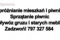 Oprnienie piwnic i wywz gruzu 797 327 584